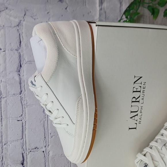 Lauren Ralph Lauren Hailey Leather and Suede Sneaker NIB - Picture 5 of 11